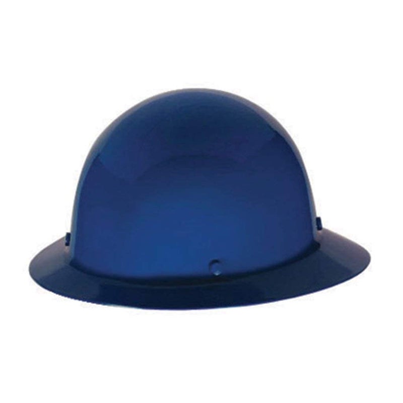MSA 454670 Skullgard Full-Brim Hard Hat with Staz-on Pinlock Suspension | Non-slotted Cap, Made of Phenolic Resin, Radiant Heat Loads up to 350F - Standard Size in Blue - Image 1
